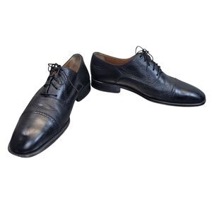 Magnanni Dress Shoes‎ Leather Cap Toe Oxford Black Mens 11 US